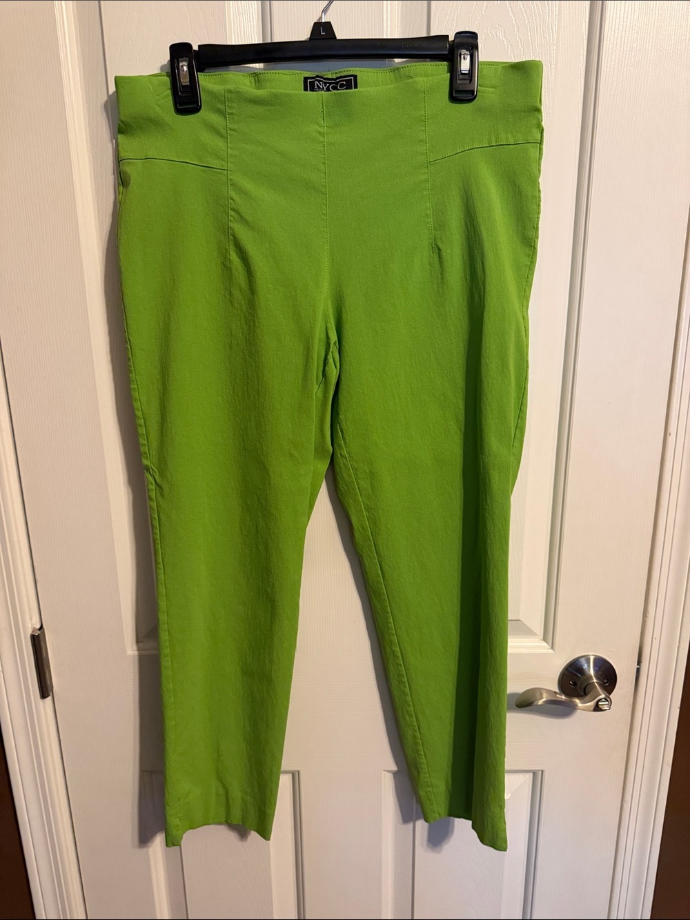 New York & Company Cropped Stretch Ankle Pants — Bright Green